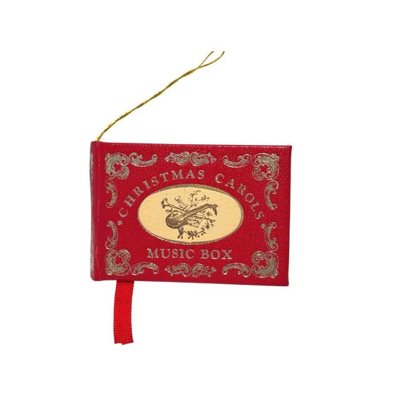 Miniature Book "Christmas Carols" Music Box Kurt S. Adler TESTED 1985 - Picture 2 of 7